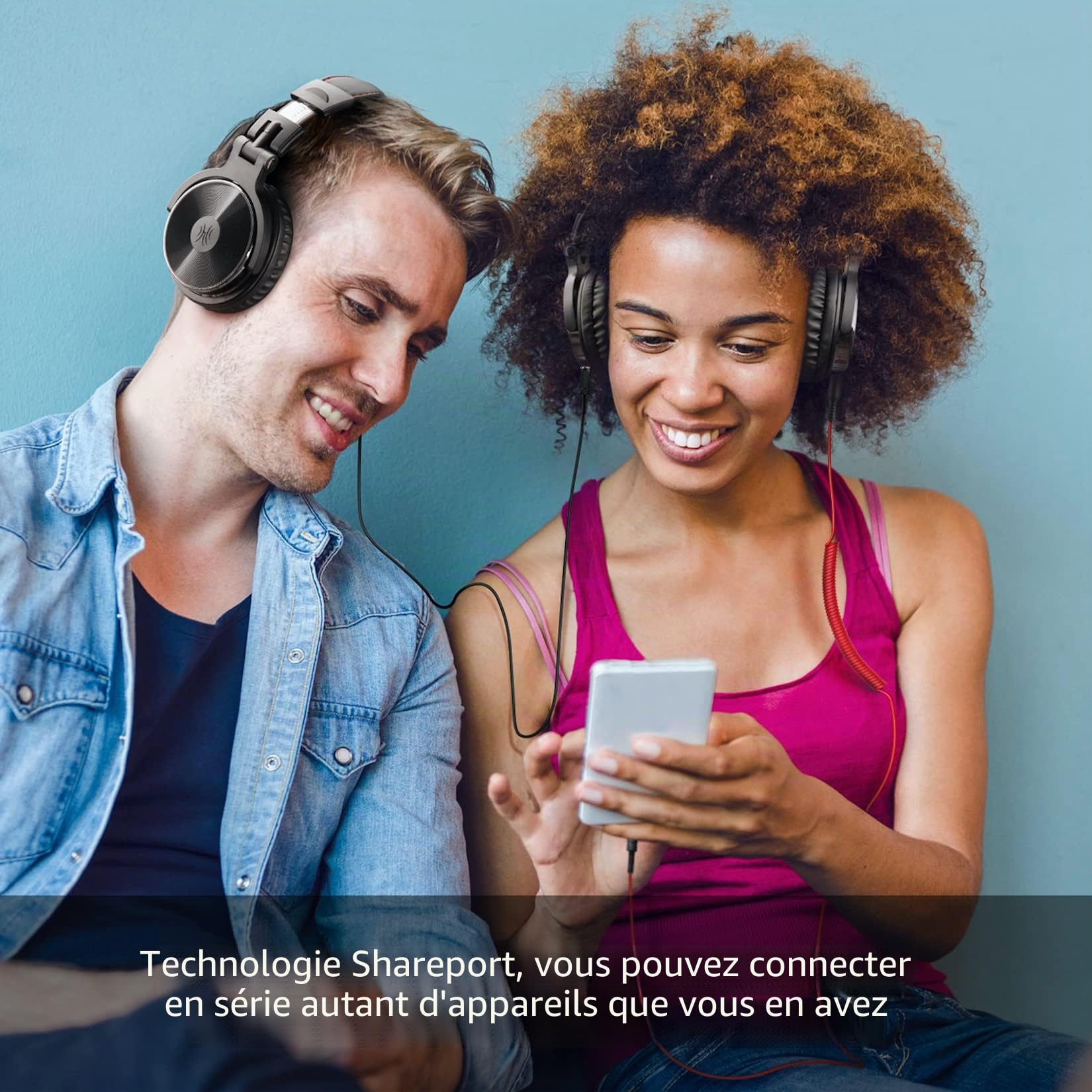 OneOdio Pro10 Casques et écouteurs, Casque Audio Studio Professionnel, Casque Filaire, Casque de Monitoring, Son Parfait pour Synthétiseur PC TV Tablette Smartphone (PRO10, Noir foncé)