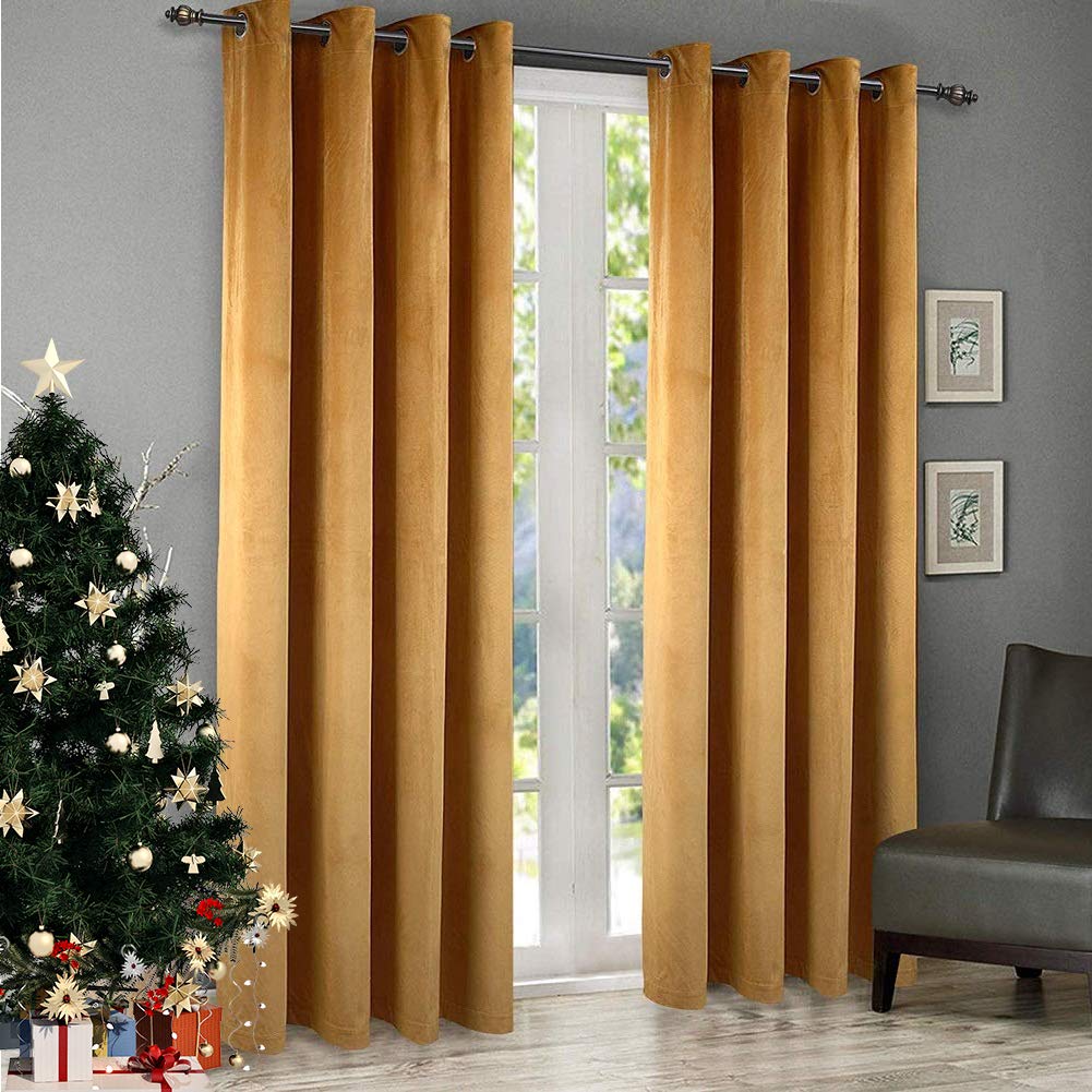 Rust Velvet Curtains Curtains & Drapes