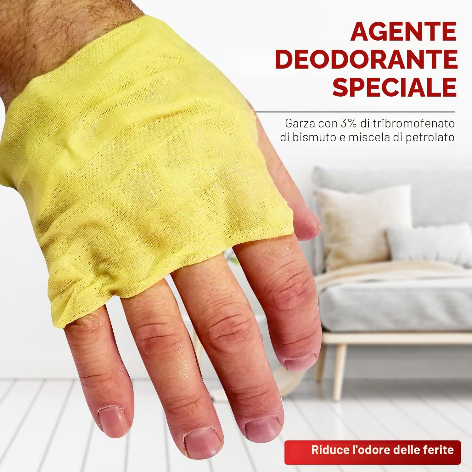 HEALQU Xeroform Medicazione Petrolatum 5x9 – Confezione da 25 garze non aderenti per ferite a bassa essudazione – Cerotto di garza a maglia fine sterile per lacerazioni, ustioni e innesti cutanei