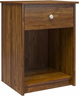 Ameriwood Home Ellwyn Nightstand with Drawer in Brown Oak