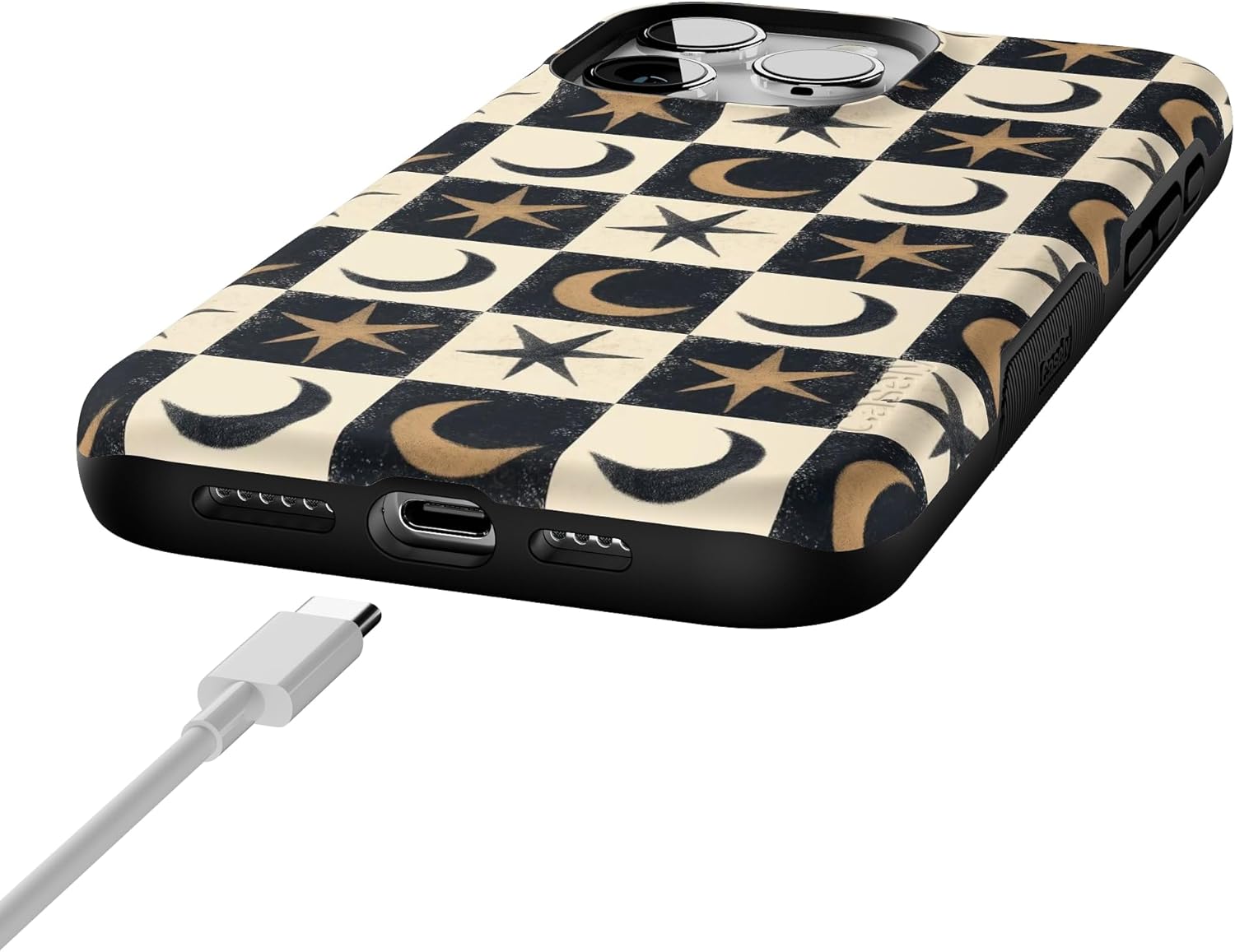 Casely iPhone 15 Pro Max Case | Mystic Moonstar | Black Celestial | Bold Protective Design | MagSafe Compatible Design