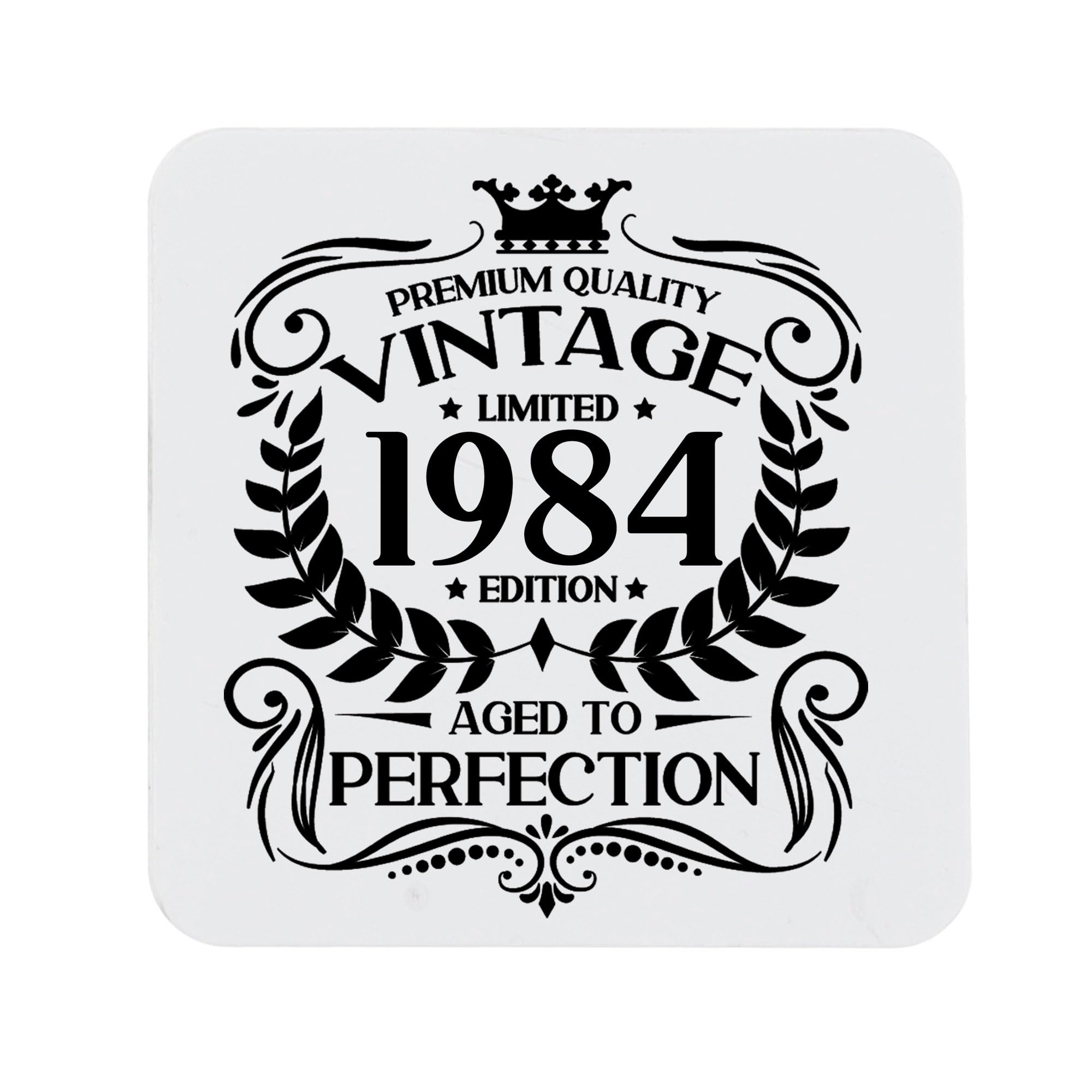 80th Birthday Gift for Men Vintage 1946 Aged to Perfection Engraved Slate Coaster Present for 80 Year Old Etched Natural Slate Placemat (Round Slate) — view 202