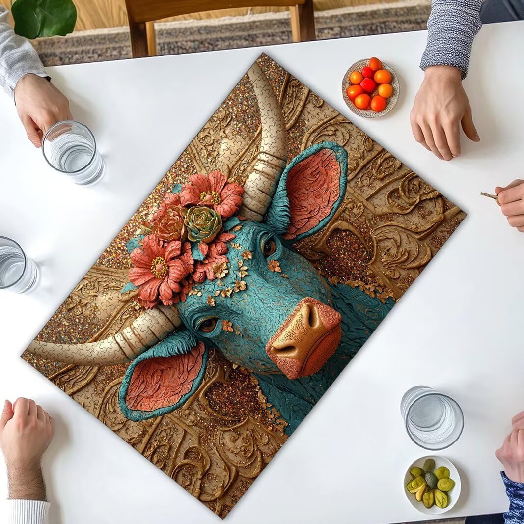 Puzzle 2000 Pezzi, Puzzle Mucca, Misura: 100x71cm, Regalo Donna/Uomo -8965