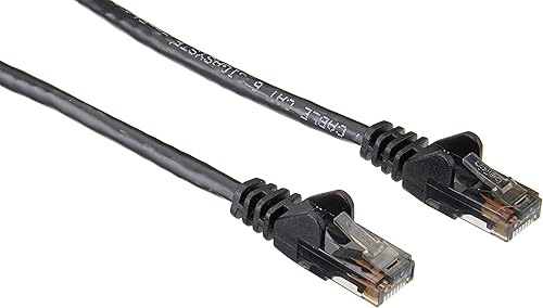 Belkin Cable de red de conexión Snagless RJ45 Cat6 de 30 pies, negro (A3L980-30-BLK-S)