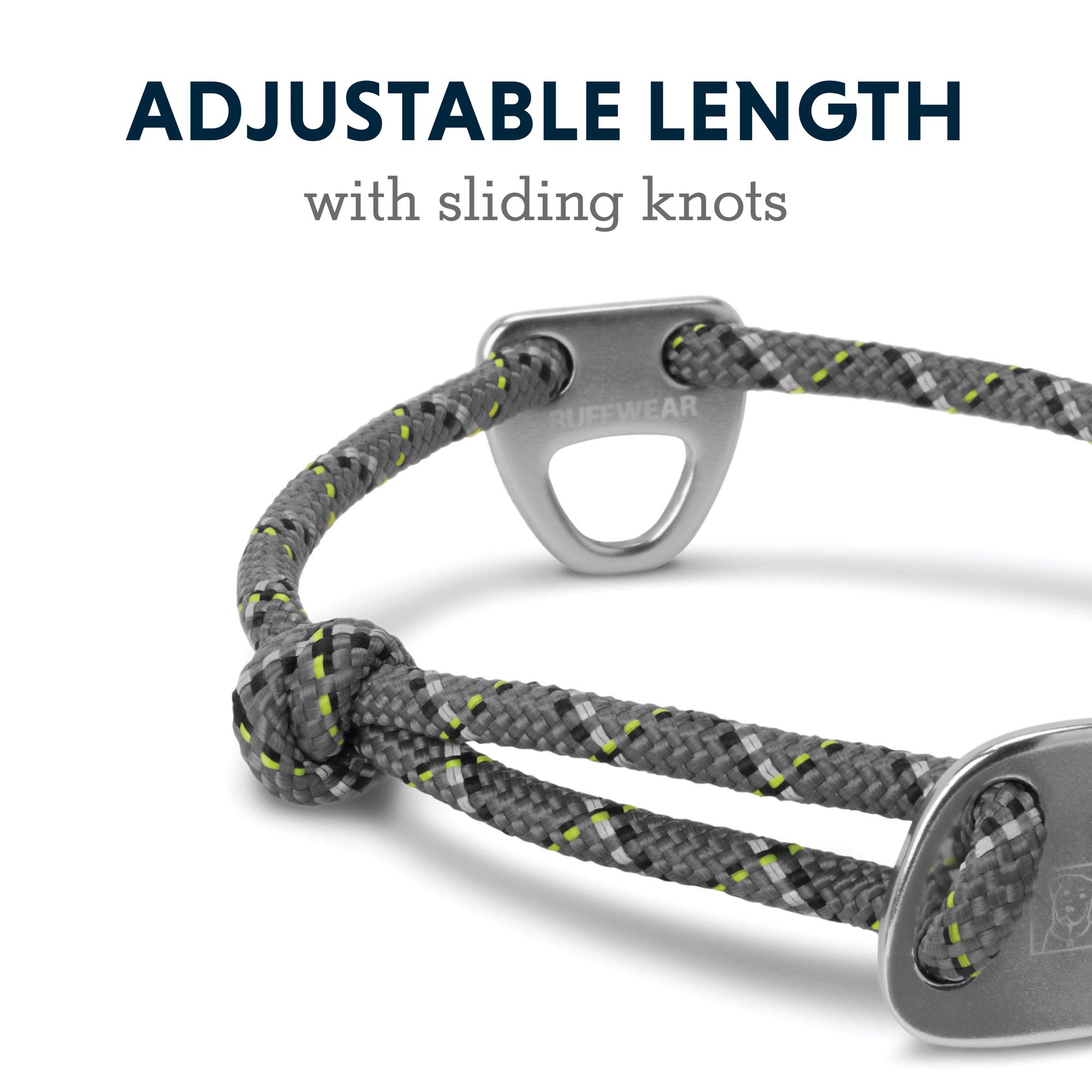 RUFFWEAR Corda Collare per Cani, Media, Granito Grigio, Knot-a-Collar