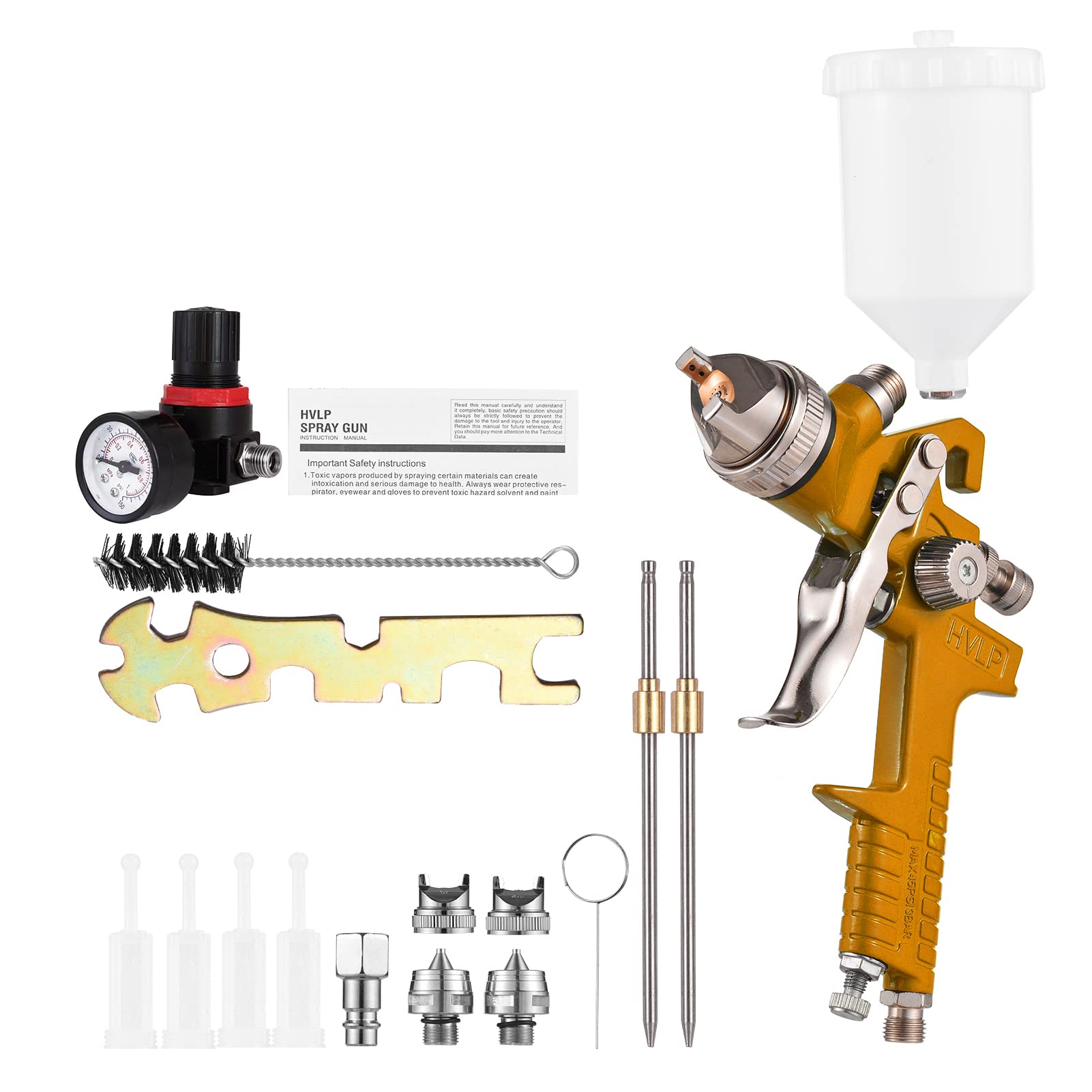 Pistola de Pintura, Pistola pulverizadora for pintar, pulverizador, máquina pulverizadora, aerógrafo, herramienta de pulverización de pintura con 3 uds de boquillas for muebles de coche