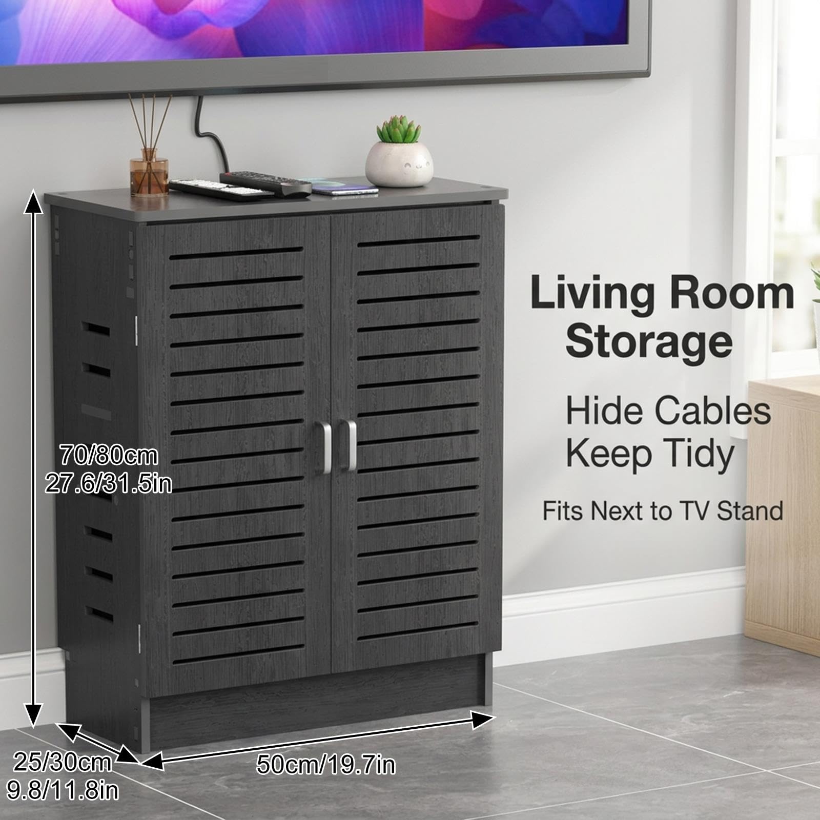 Armadio Contenitore Nascosto per Router,Armadio Porta Router WiFi in Bambù