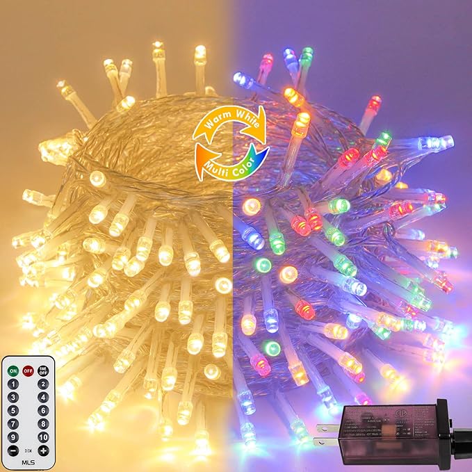 200 LED Color Changing Christmas Lights, 66FT with Remote, Timer, Memory 11 Modes, Waterproof