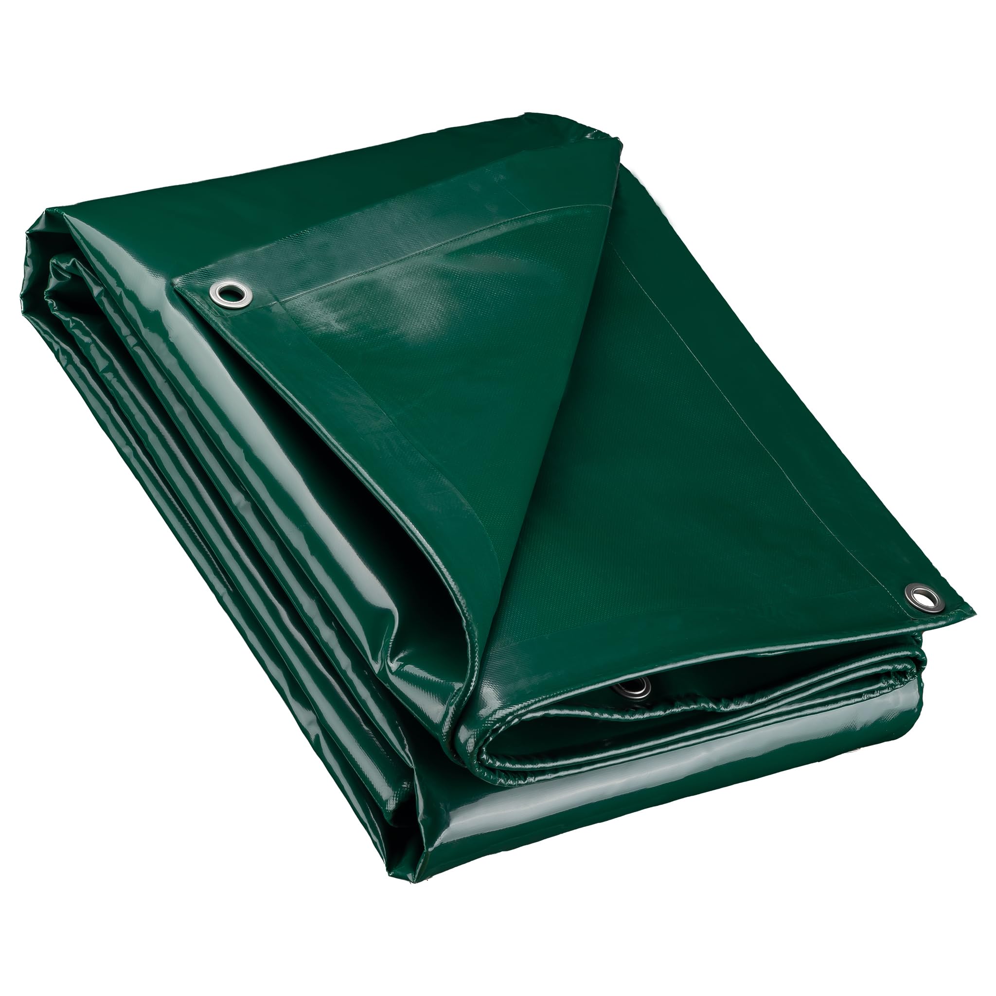 Wiltec Bâche de Camion 3 x 6m Vert foncé 650 g/​m² Polyester Revêtement PVC Œillets INOX 100cm Haute Protection Vol UV Intempéries Moisi Étanche Solide Haute Résistante Couverture Sécurité routière