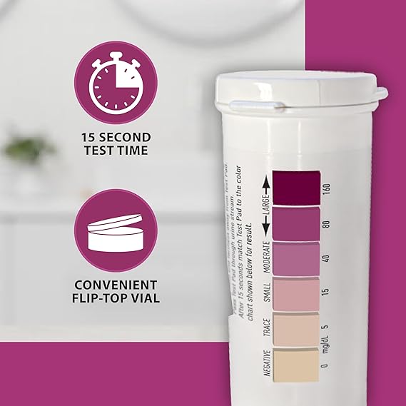 TRUEplus Ketone Test Strips, Urinalysis Test Sticks Ideal for Low-Carb Dieters and People with Diabetes, 100 Count