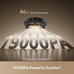 Aspirateur et nettoyeur robot Mova E30 Pro Plus avec base d'auto-vidage, aspiration puissante de 19000Pa, sac à poussière de 5L capacité de 90 jours, DuoBrush anti-enchevêtrement, nettoyage extensif avec brosse latérale