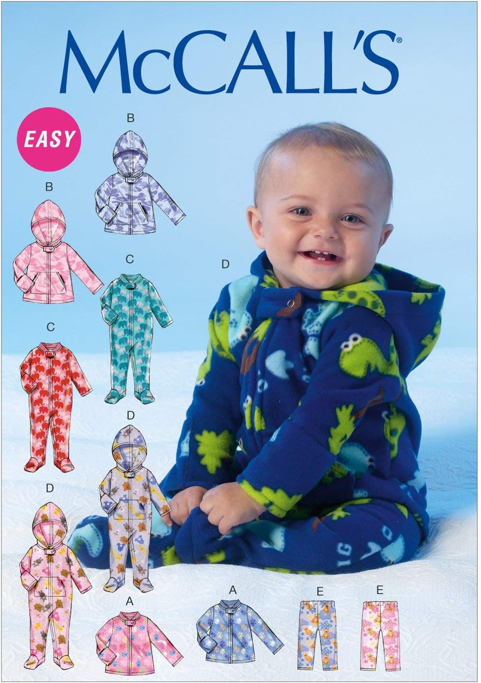 McCall's Pattern Company M7039 Infants' Jackets, Bodysuits and Pants Sewing Template, YA5