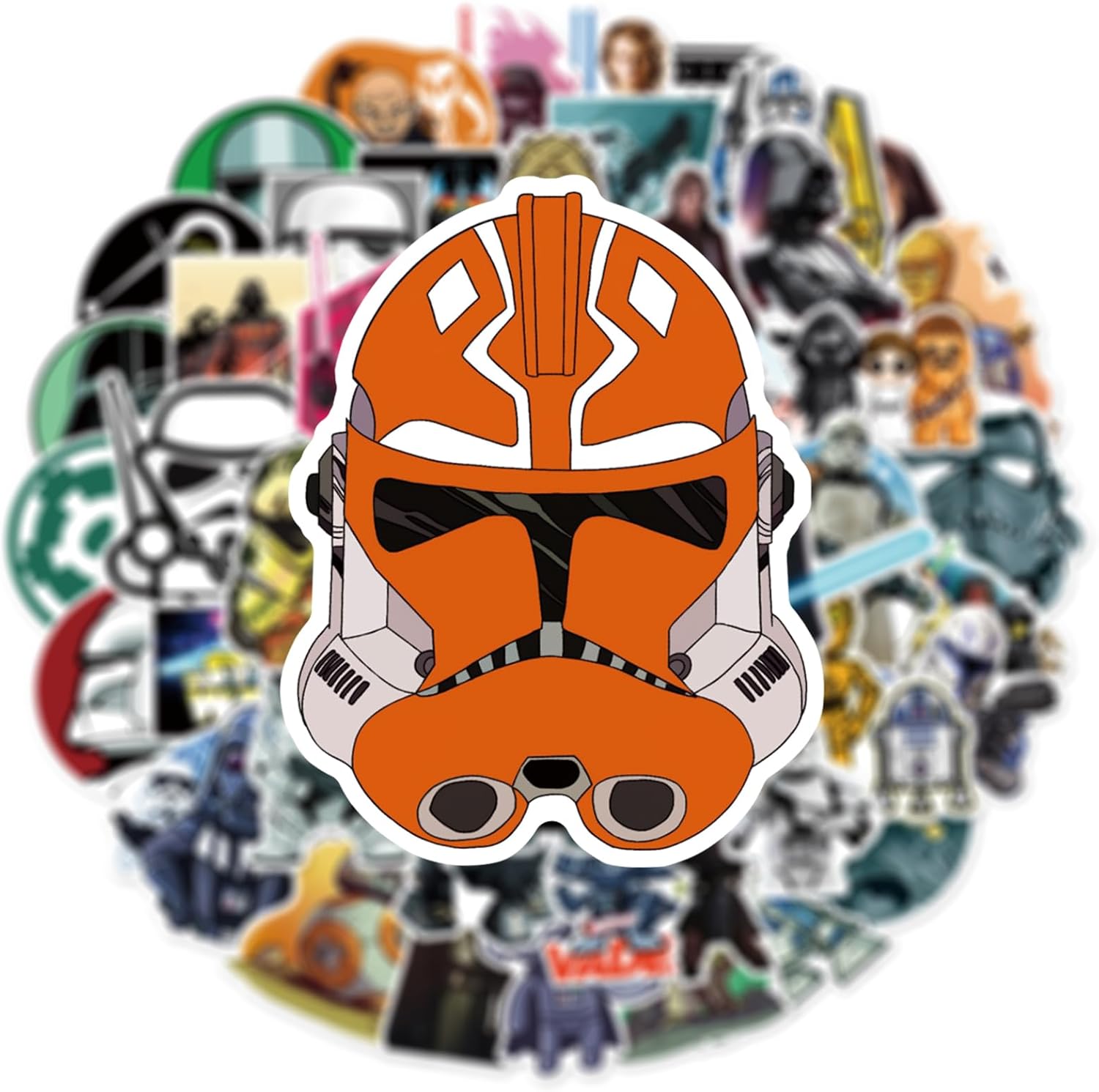 50Pcs Star Wars Sticker for Kids, Cool Cartoon Movie Waterproof Vinyl Decal for Teen Girl Water Bottle Skateboard Notebook Phone Guitar Bike - Image 6