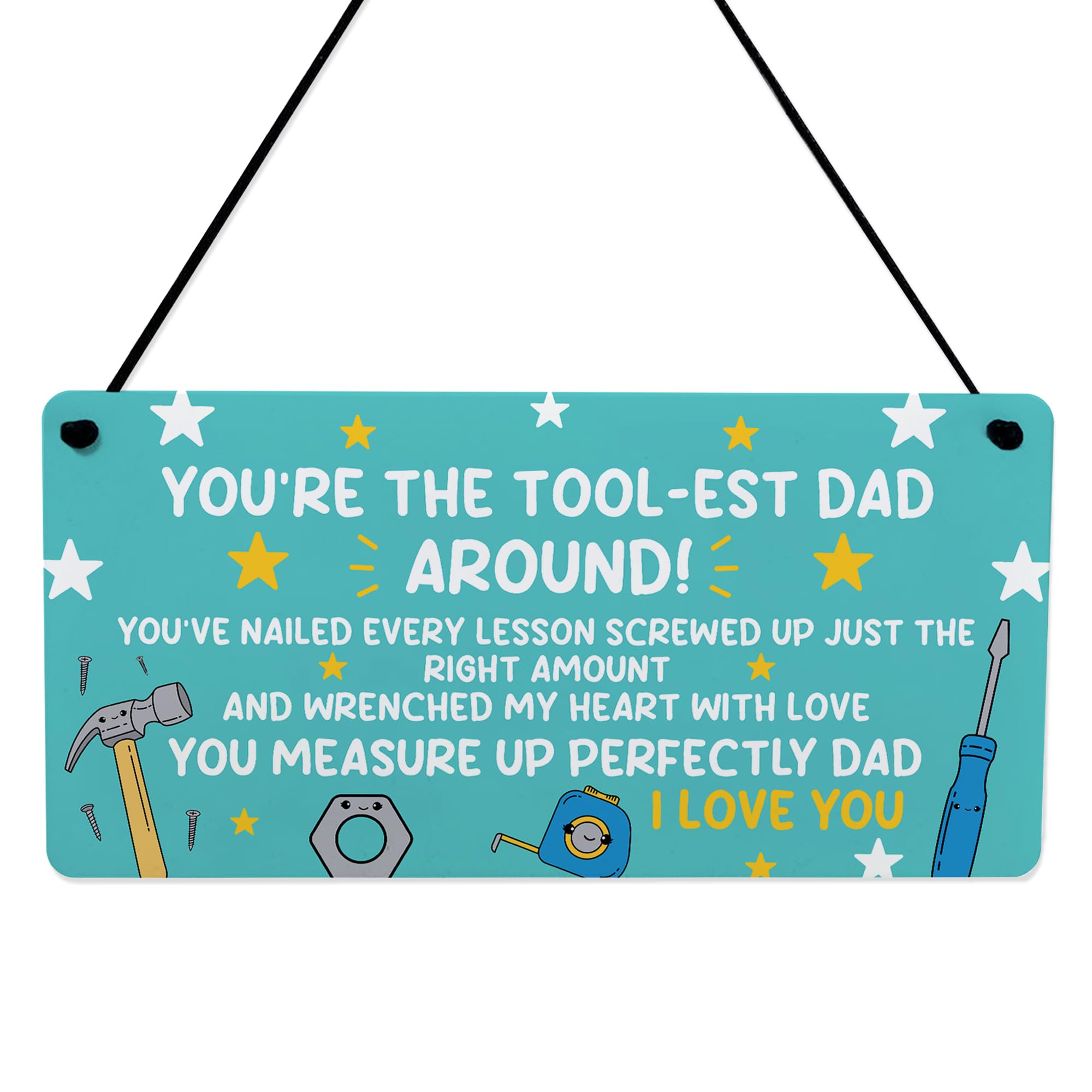 Red Ocean Funny You Are The Tool- est Dad Pun Fathers Day Gift For Dad Daddy Father Birthday Gift For Him Cheeky Fathers Day From Daughter Son Keepsake