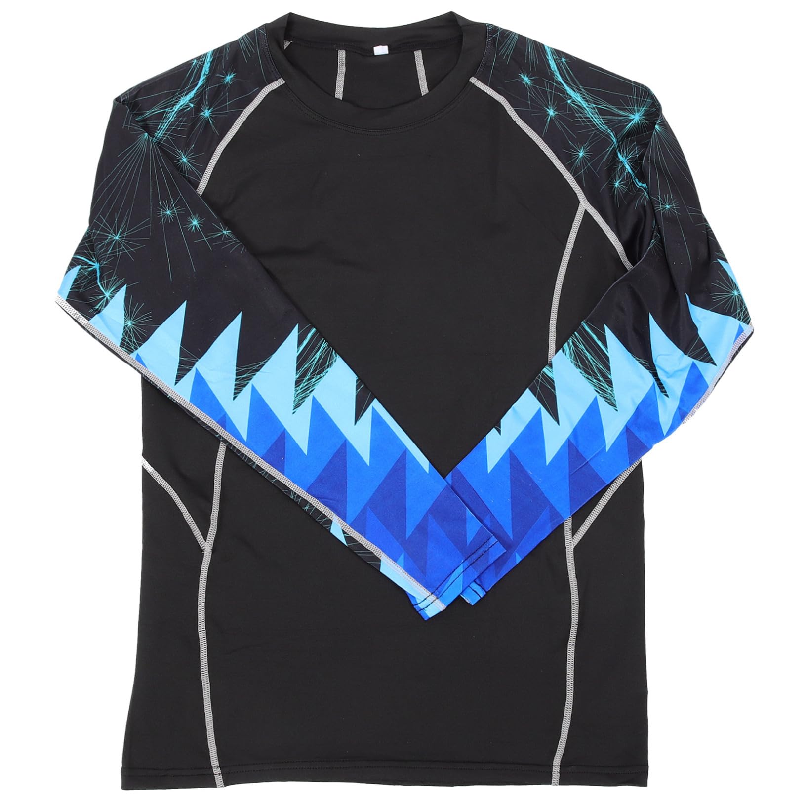 FOMIYES Men Fitness Clothes Long Sleeve Compression Shirt Breathable and Comfortable Workout Outfit for Sports Black