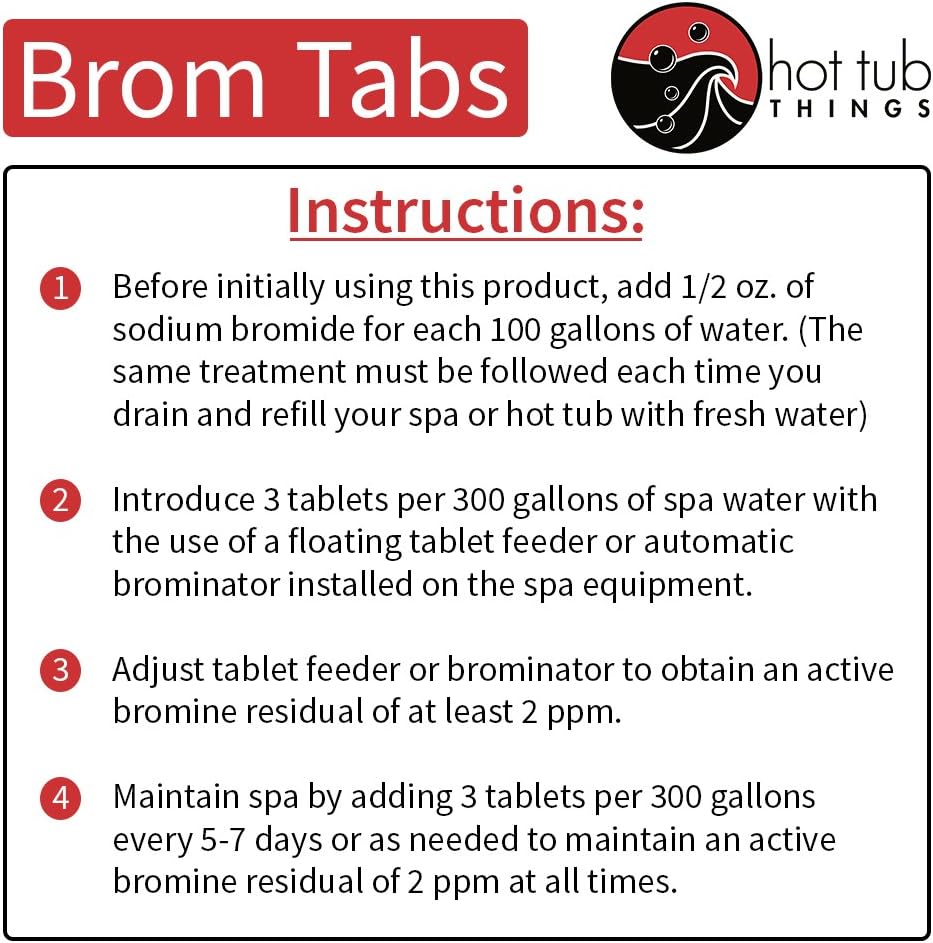 Bromine Tablets 5 Pounds - Specially Formulated for Spas