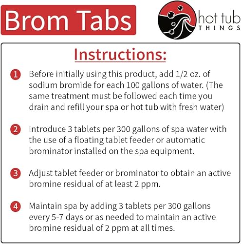 Miniatura 7 de Hot Tub Things Pestañas desinfectantes de bromo de 5 libras, especialmente formuladas para spas