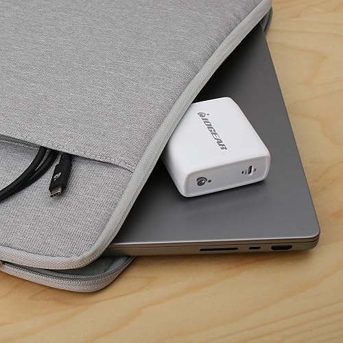 Miniatura 9 de IOGEAR Cargador de pared USB-C GaN de 100 W, cargador rápido compacto con enchufe plegable, adaptador de corriente listo para viajar para MacBook