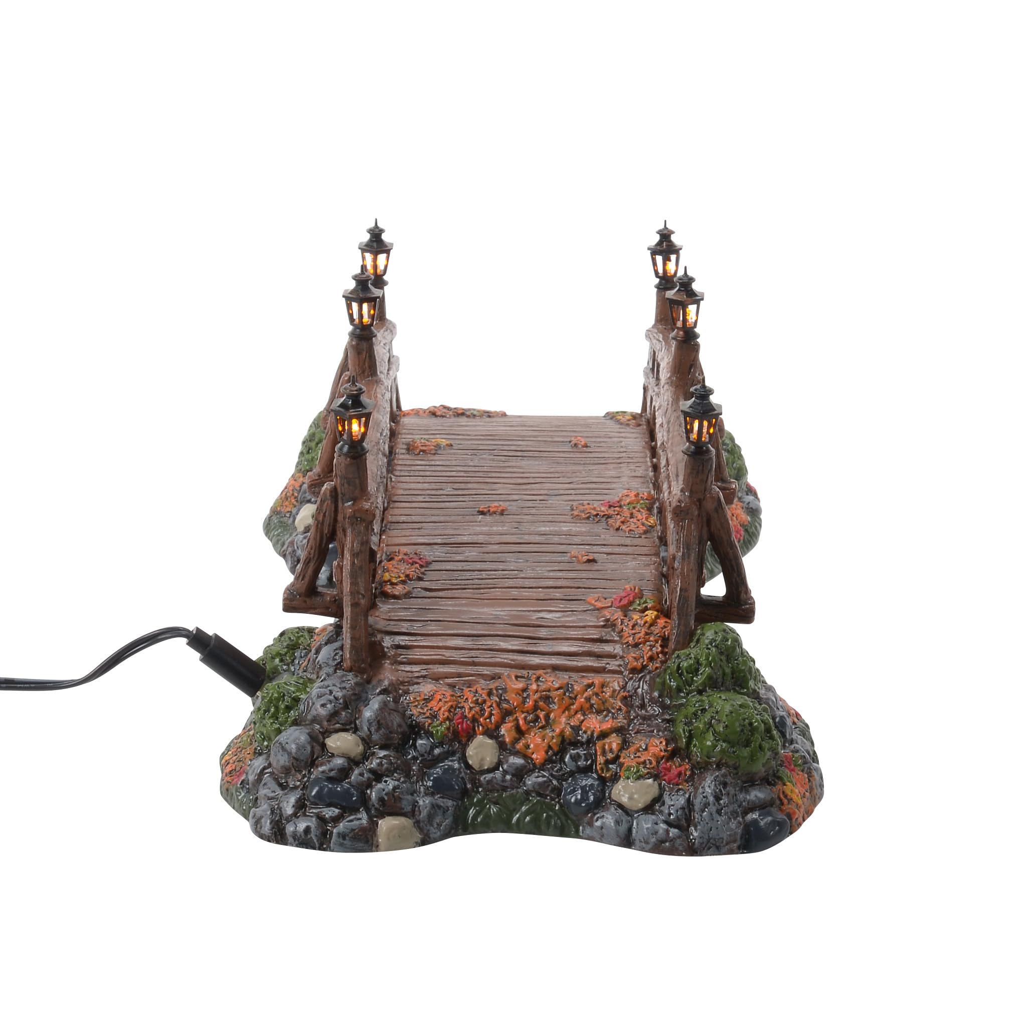 Department 56 Snow Village Figurine de pont lumineux pour Halloween Multicolore 10,7 cm