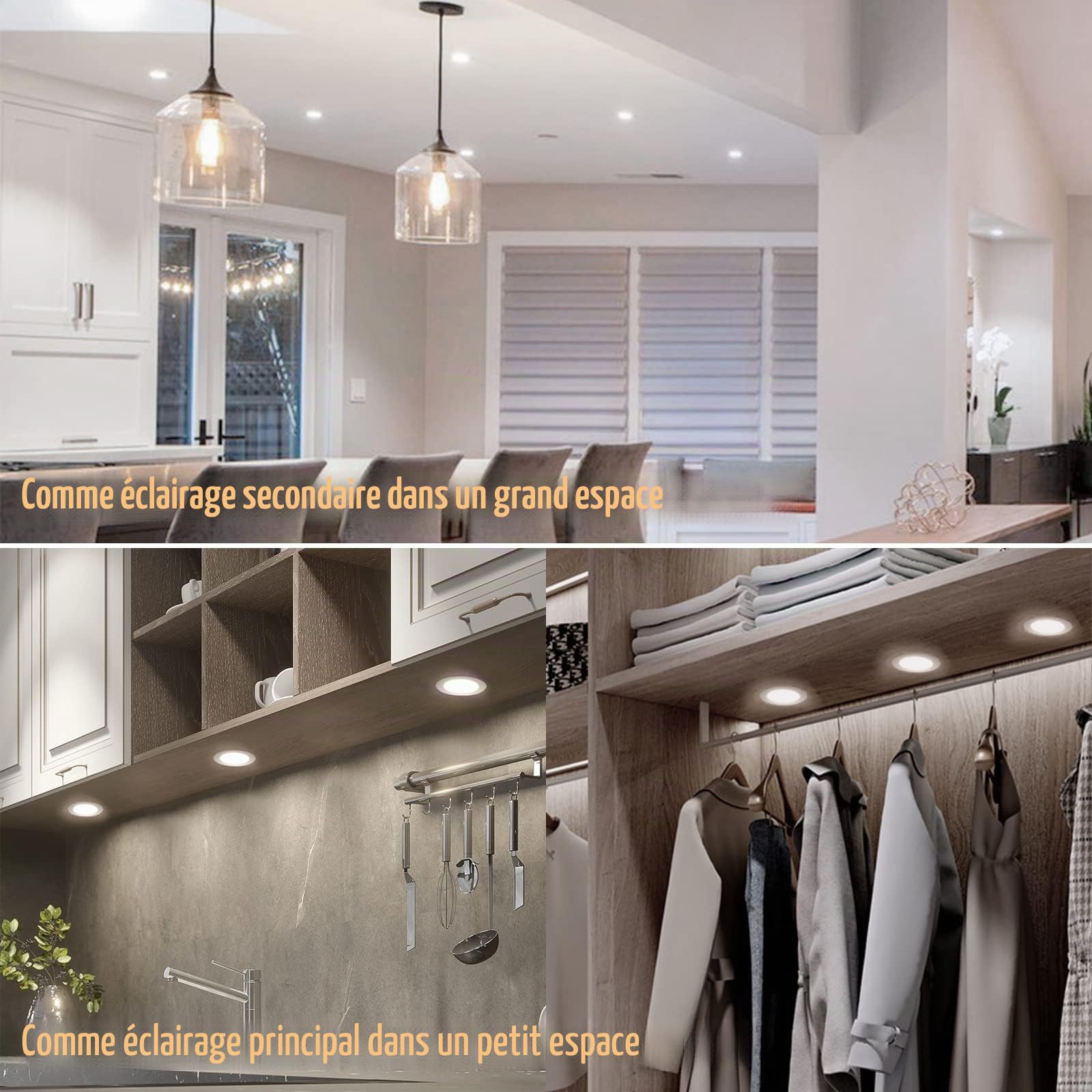 Tomosu Spot LED Encastrable Extra Plat, 5W 450LM Equivalent 50W Incandescence, IP44 Spot Etanche Salle de bain, Blanc Neutre 4000K, Trou Φ75-90mm, AC220-240V, Lot de 10