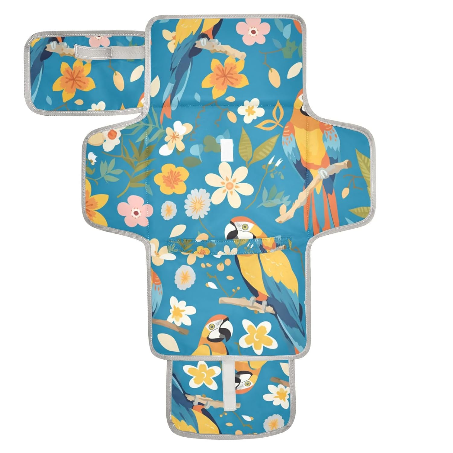 Tropical Summer Macaw Bird Reusable Diaper pad with Tissue Pocket Baby Portable Changing pad Infant Travel Station Kit cambiador de pa?ales para Bebes