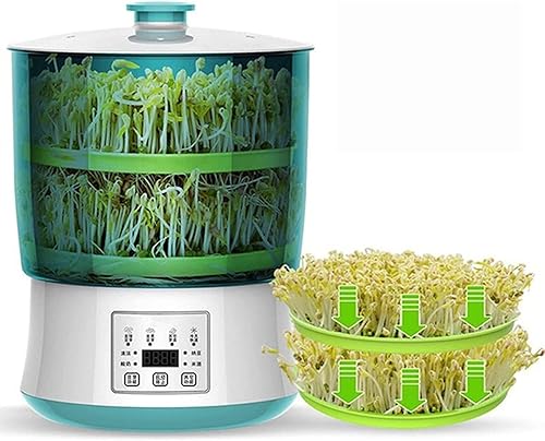 Miniatura 3 de Máquina de brotes de frijoles, germinador de semillas eléctrico, brote automático de semillas con pantalla LED, control de tiempo, termostatos de