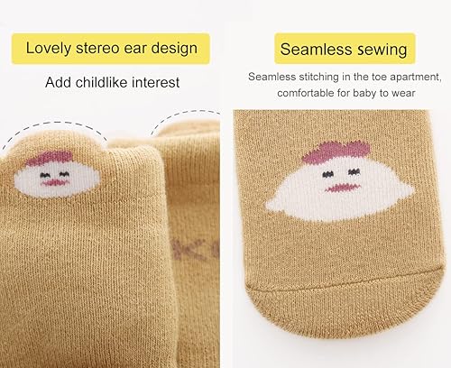 Miniatura 11 de Calcetines antideslizantes para bebés, calcetines cálidos y gruesos antideslizantes para niñas y niños recién nacidos