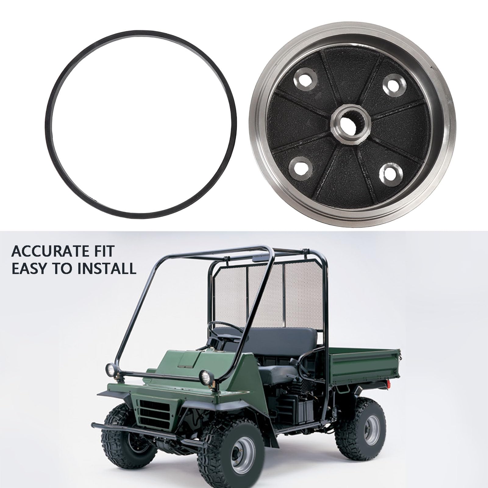 Luocute Set Anelli di Tenuta per Tamburo Freno Anteriore, Lega di Acciaio per 2500 2510 1994 1995 1996 1997 1998 1999 2000 2001 con Guarnizione e Bulloni Ad Aletta, 410381227 41038 1227