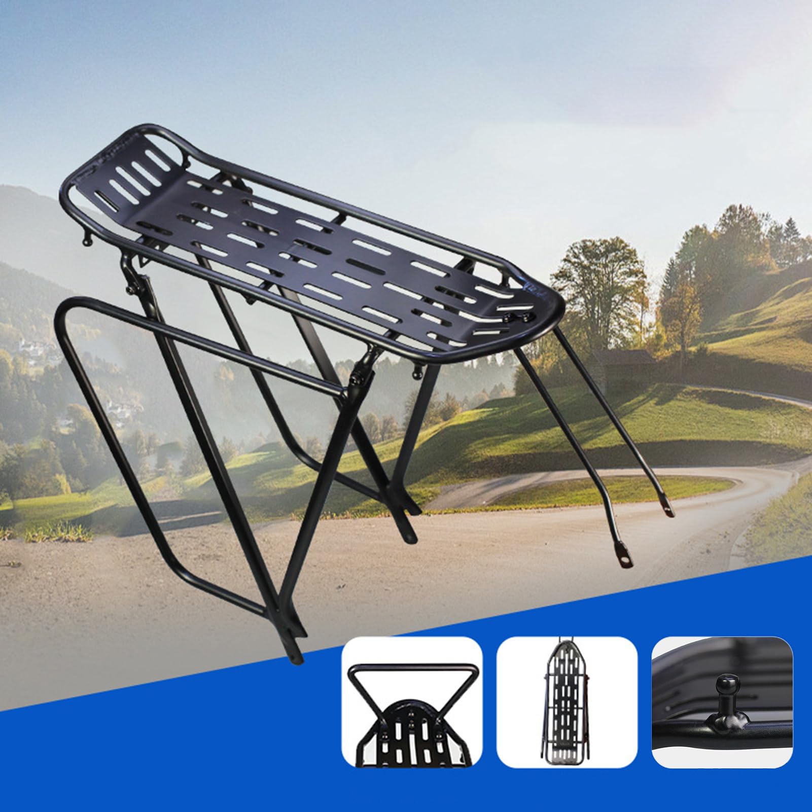 Portaequipajes Posterior para Bicicletas Soporte de Equipaje Ligero