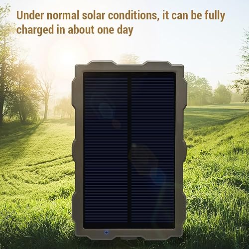 Miniatura 7 de Lixada Panel de carga solar Cámara de rastro Panel solar 1700mAh recargable para cámara de caza Carga solar al aire libre Alimentado por el sol