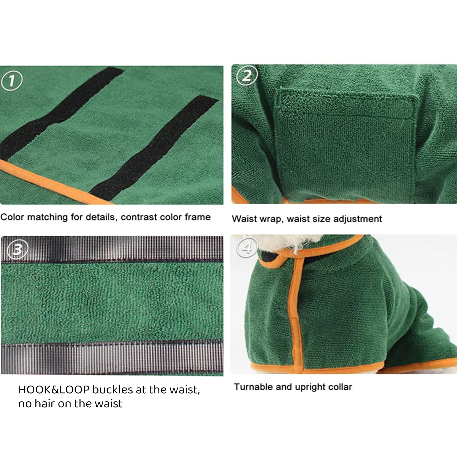 Pain De Bain pour Chien Serviette De Bain pour Chiens Super Absorbant De Bain Serviette De Bain Enveloppe Rapide Microfibre Robe Dog Mabier Serviettes De Chien pour Les Chiens De Séchage