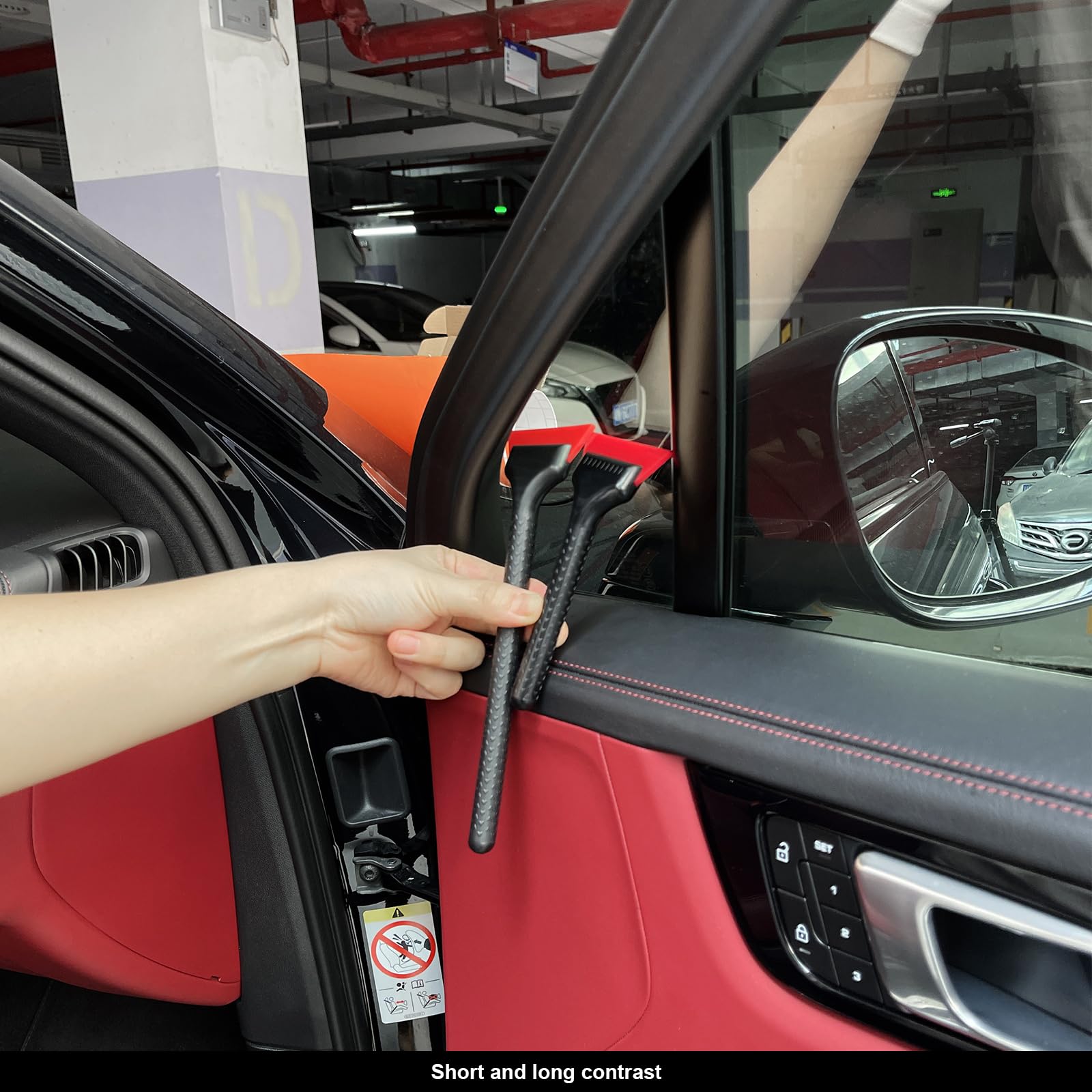 EHDIS Fenstertönungswerkzeuge, Mini-Fensterabzieher mit verschiedenen Härten, kleiner Rakel für Folieninstallation, Fenstertönung, Fensterreinigung