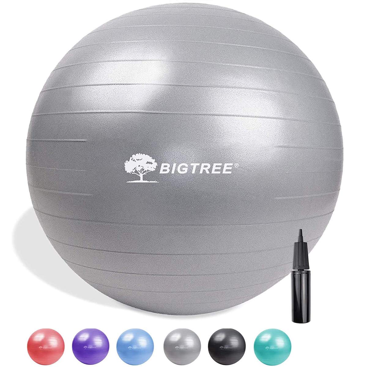 BIG.TREE Pilates Exercise Ball Anti-Burst Fitness Ball, Yoga Balance Ball for Workout, Birthing, Stability Gym Office Training and Physical Therapy(55cm-75cm)