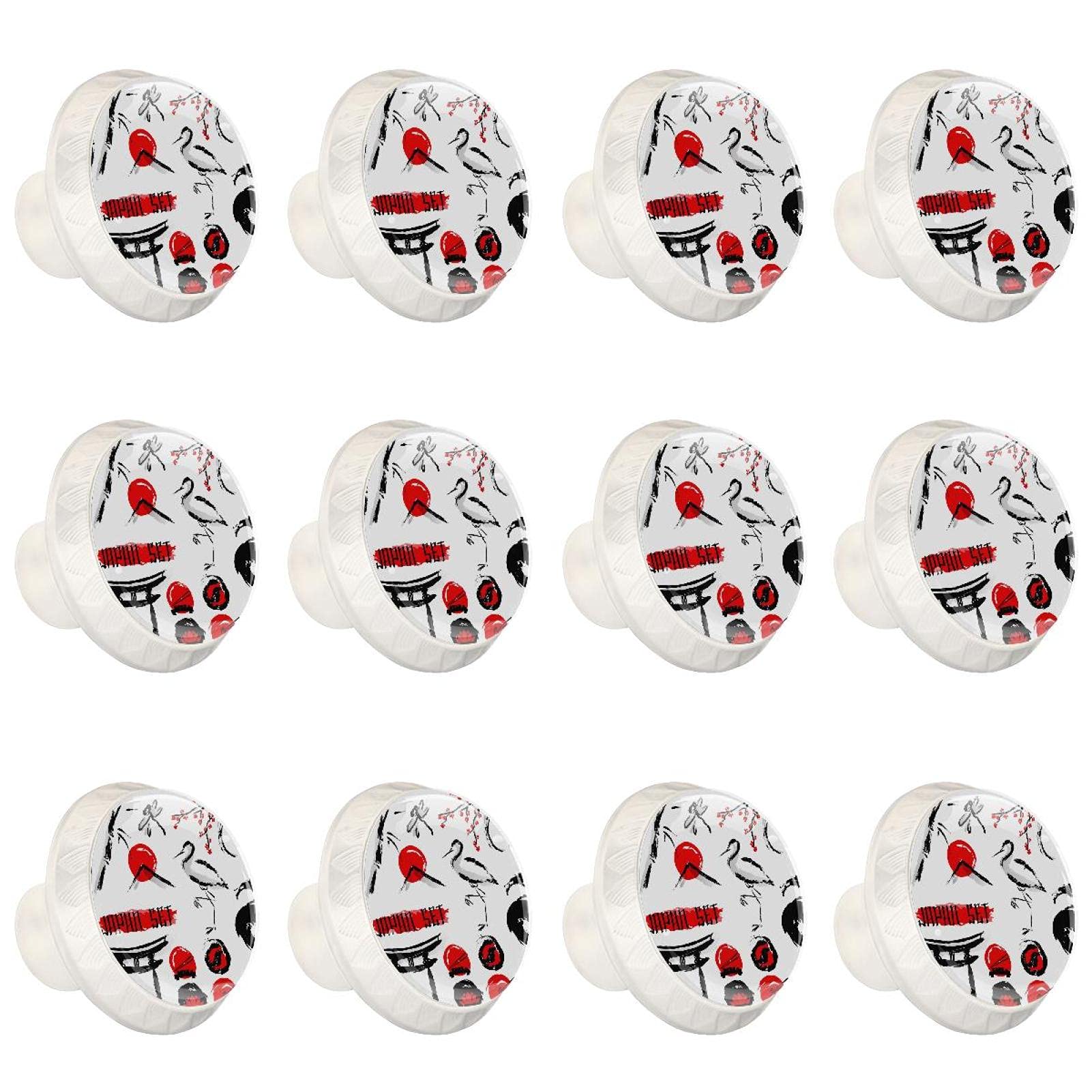 Boutons d'armoires de cuisine japonais en lot de 12 pour relooker vos tiroirs de commode