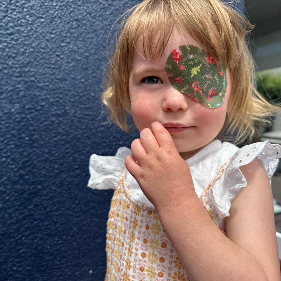 HIDE&SEE Speckles Augenklappen für Kinder, lustige und bequeme hypoallergene Pflaster für Amblyopie-Behandlung für Jungen und Mädchen, inklusive Belohnungstabelle, 50 Stück