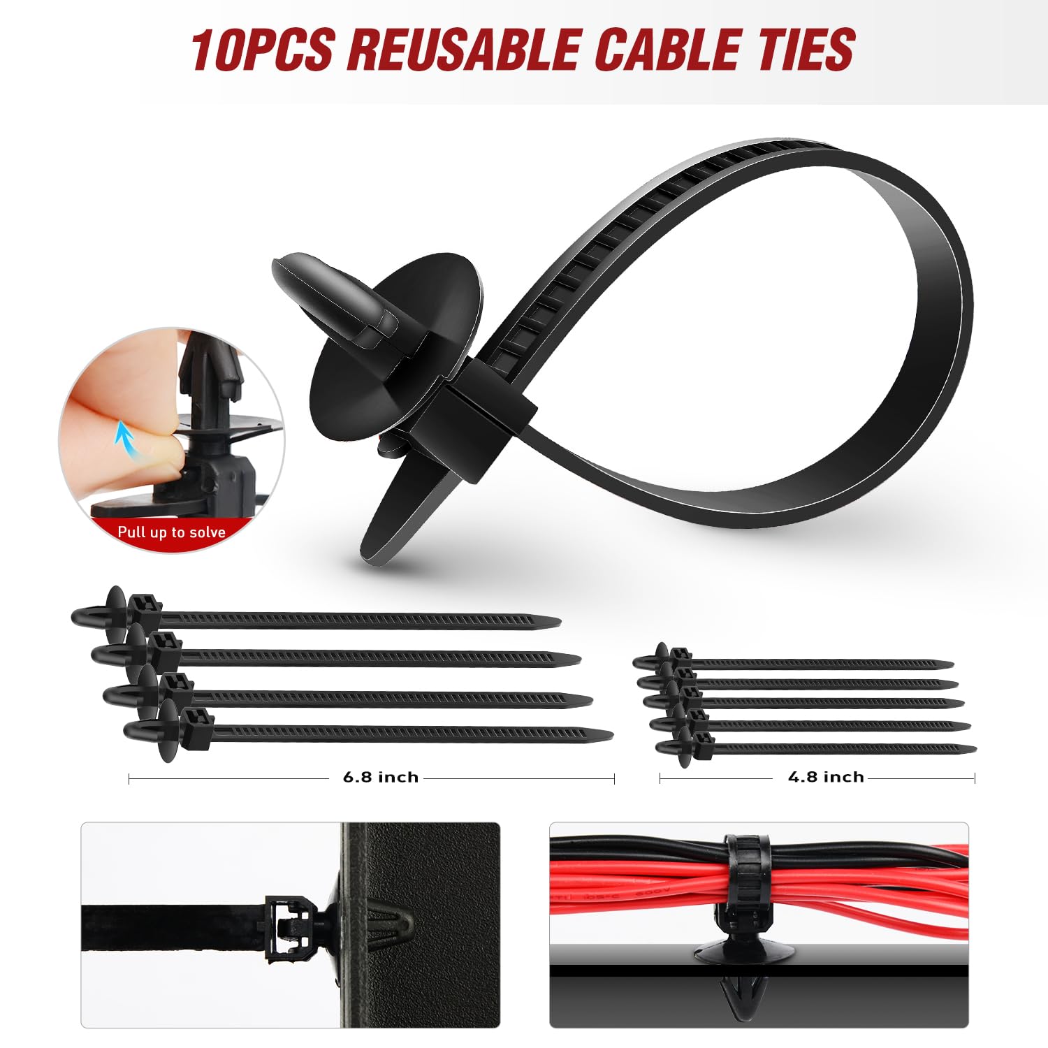 Nilight 900 Stück Auto-Halterungs-Clips, Auto-Befestigungs-Set, 24 Größen, Nylon, Stoßstangennieten, Türverkleidungs-Clips mit 5 Befestigungselementen, Entferner, 10 Kabelbinder für Toyota GM, Ford,