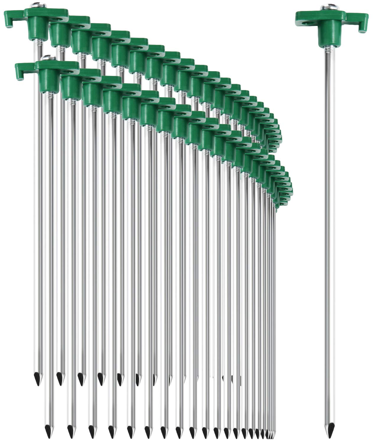 Piquets de tente en acier com-four longs 250mm camping herbe sol 48x