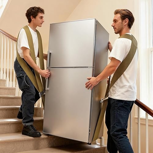 Miniatura 8 de VEVOR Correas móviles, soporta hasta 1000 libras, sistema de elevación y movimiento para 2 personas con 2 correas de arnés y 1 correa de carga,