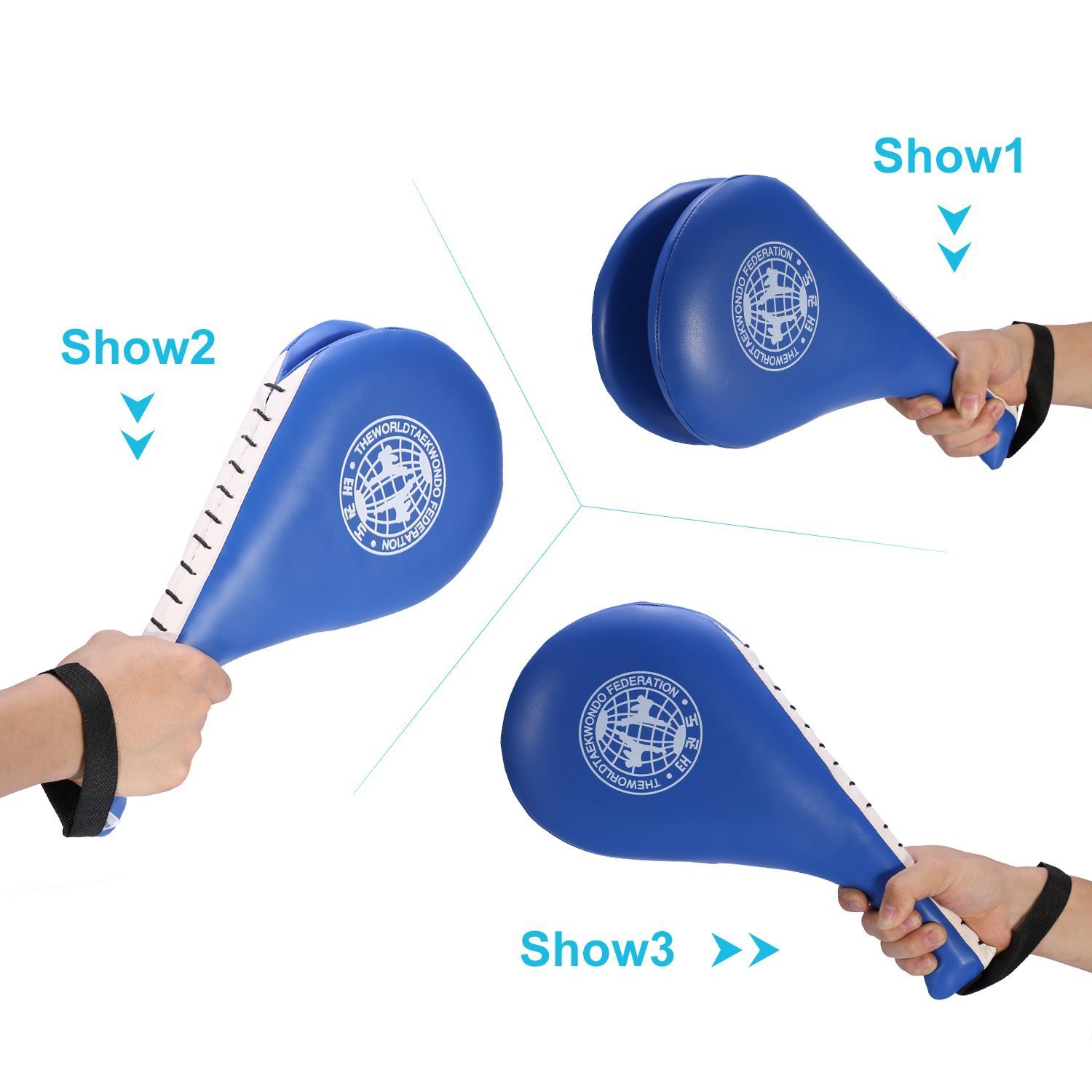 Yosoo 1 par de Taekwondo Doble Pad Target Tae Kwon DO Karate Kickboxing TKD Kicking Pad Picaduras Picaduras Target Training Double Face Pad Pad