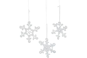 Fun Express Crochet Snowflake Christmas Ornaments