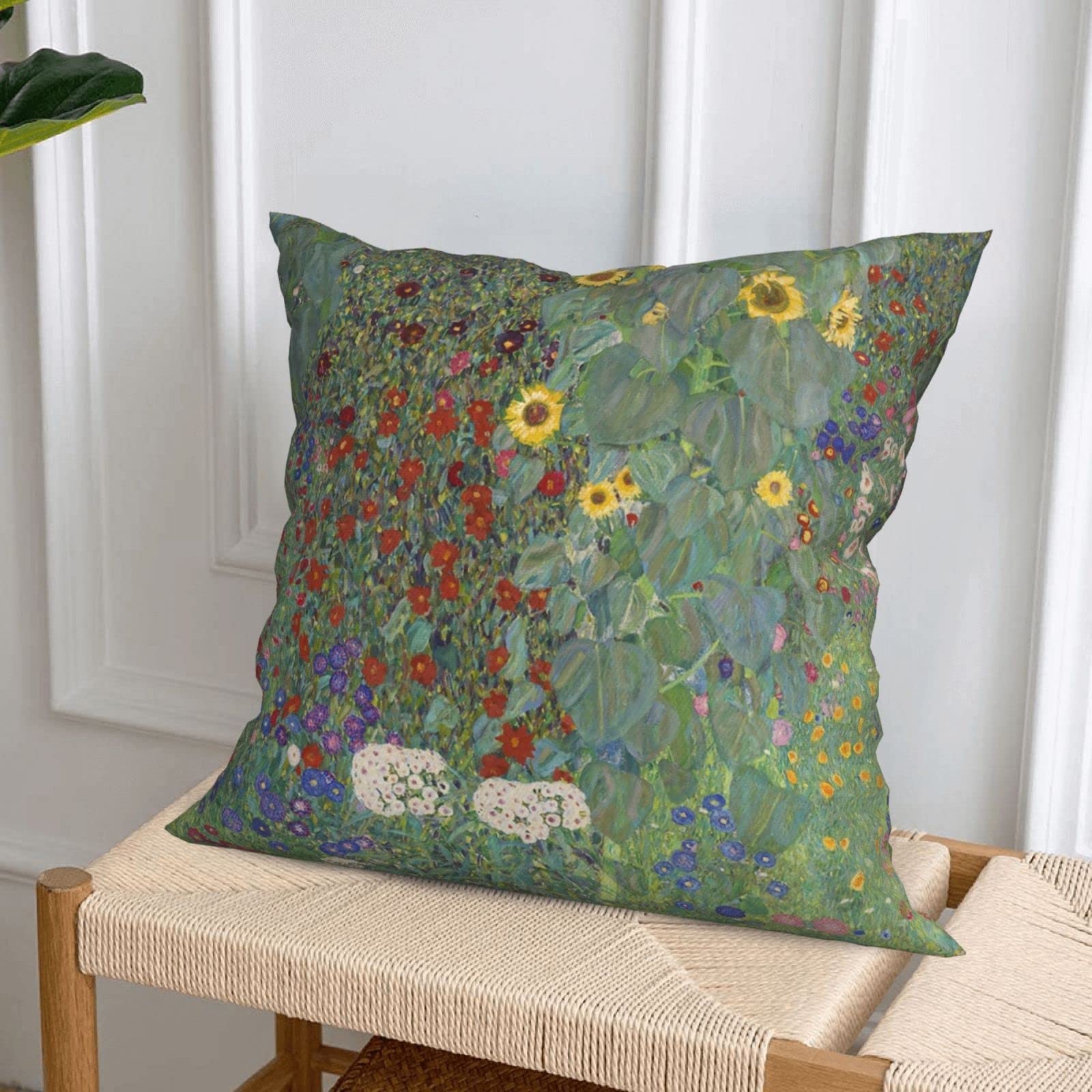 Federa Per Cuscino Quadrato Bifacciale Signare Gustav Klimt Artist Tapestry 45 Cm X 45 Cm Senza Imbottitura Motivo Albero Della Vita~p121986489
