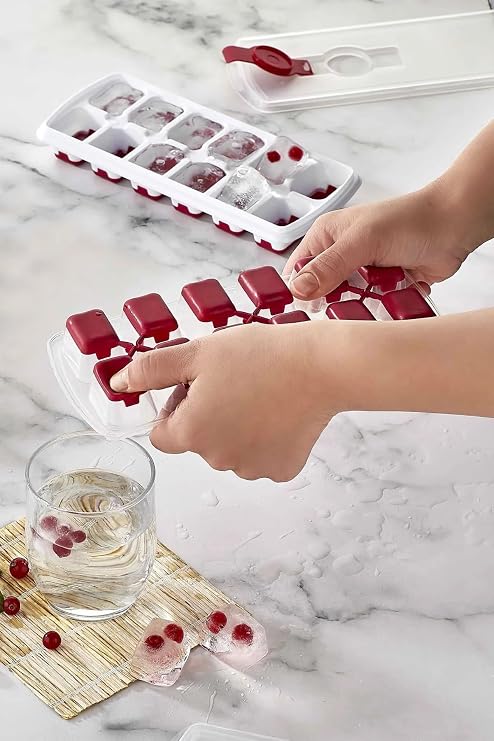 Deconox 2 Silicone Based Freezer, 12-Piece Ice Mold, Silicone Based Ice Mold, Practical and Flexible Silicone Based Freezer Set - Keep Your Drinks Cool!