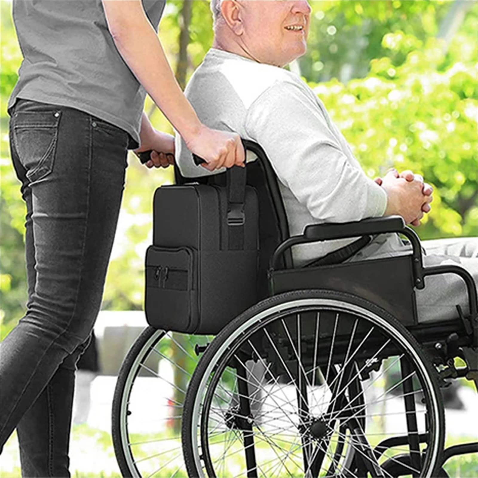 Bolsa Para Silla De Ruedas Bolsa trasera for silla de ruedas, bolsa de almacenamiento impermeable, bolsa de transporte de gran capacidad, mochila, bolsa colgante for Scooter de movilidad, bolsa de com