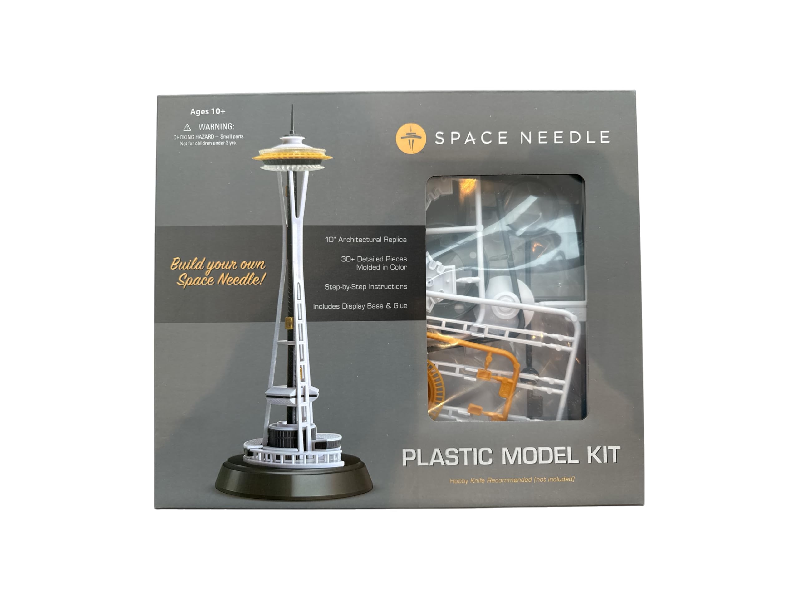 Space Needle 10-inch Architectural Model Kit, 30+ Detailed Pieces, Display Base Included - Image 2