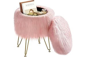 GREENSTELL Faux Fur Toddler Vanity Chair