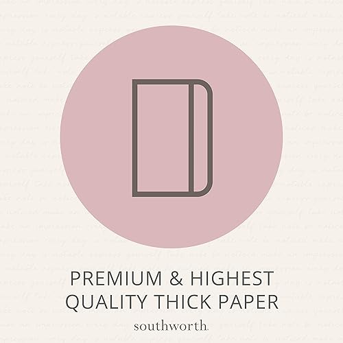 Miniatura 2 de Southworth Diario premium, 6.5 x 8.5 pulgadas, diseño de explosión de cobre salvia, papel premium de 28 libras/3.70 oz/m², diario grande