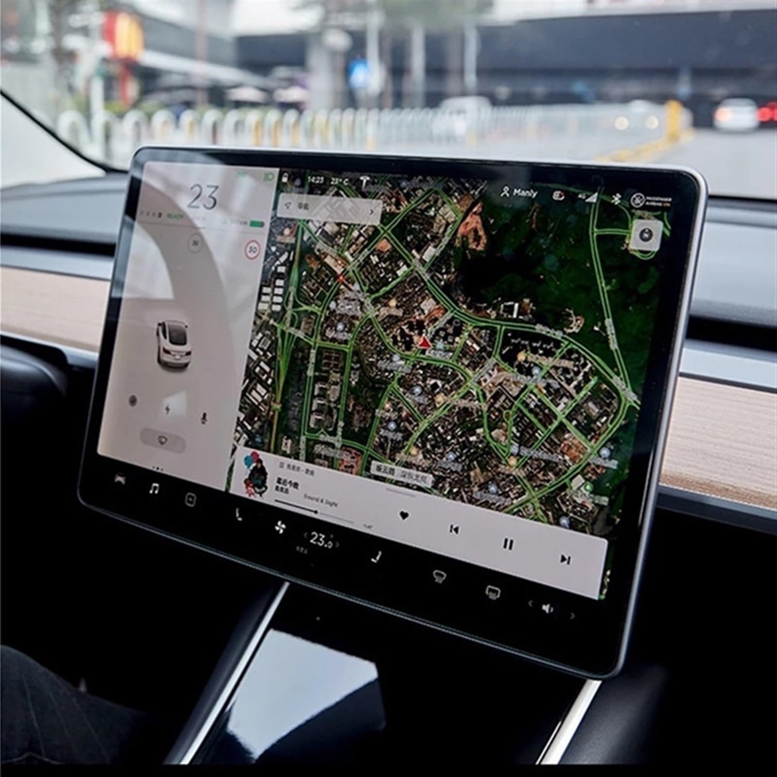 Verre trempé Tesla Model 3 protection écran mat tactile navigation HD - 5