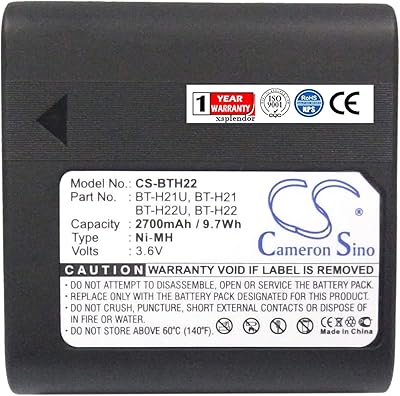 2700mAh XPS Replacement Battery for Sharp VL-8 VL-8888 VL-A10 VL-A10E VL-A10H and Others PN Sharp BT-H21 BT-H21U BT-H22 BT-H22U