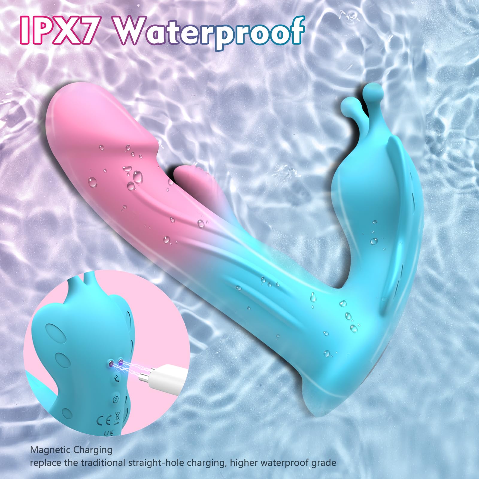 Vibrating Panties Couples Sex Toys - App Remote Control Wearable G Spot Dildo Vibrator with 10 Flapping & Vibrating Modes, Butterfly Panty Vibrators for Clitoral, Female Adult Sex Toys Games for women