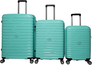Skybags Set of 3 (Cabin+ Medium+Large) Polypropylene Hard Suitcase (56+67+77 cm) | Luggage Trolley with 8 Spinner Wheels A... Price In India